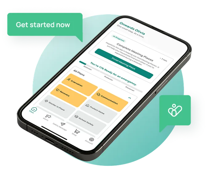 Perci App help you prepare for disasters in simple step by step ways helping you with activities to get ready