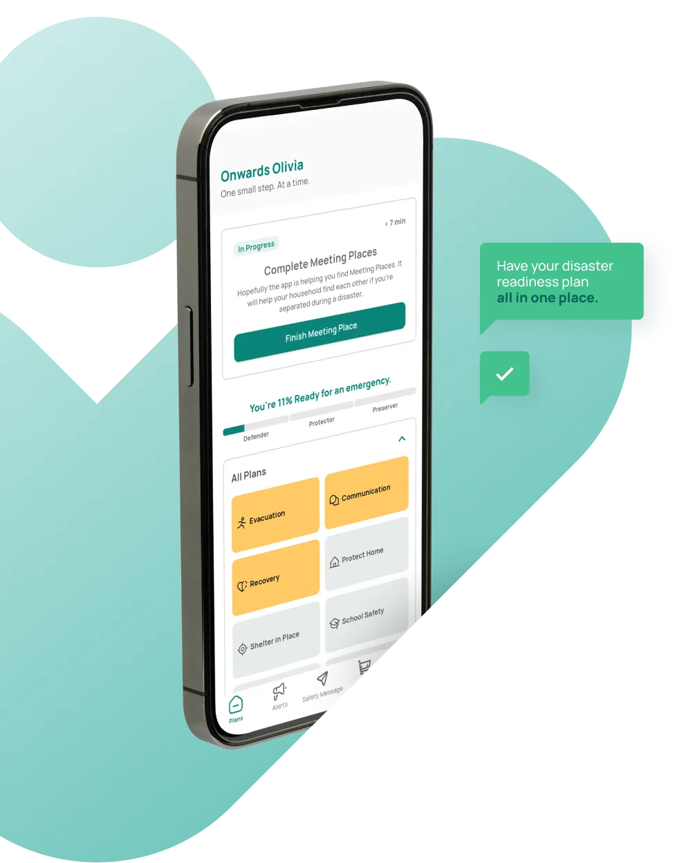 Perci App quantifies your efforts of disaster readiness and guides you to higher levels of preapredness